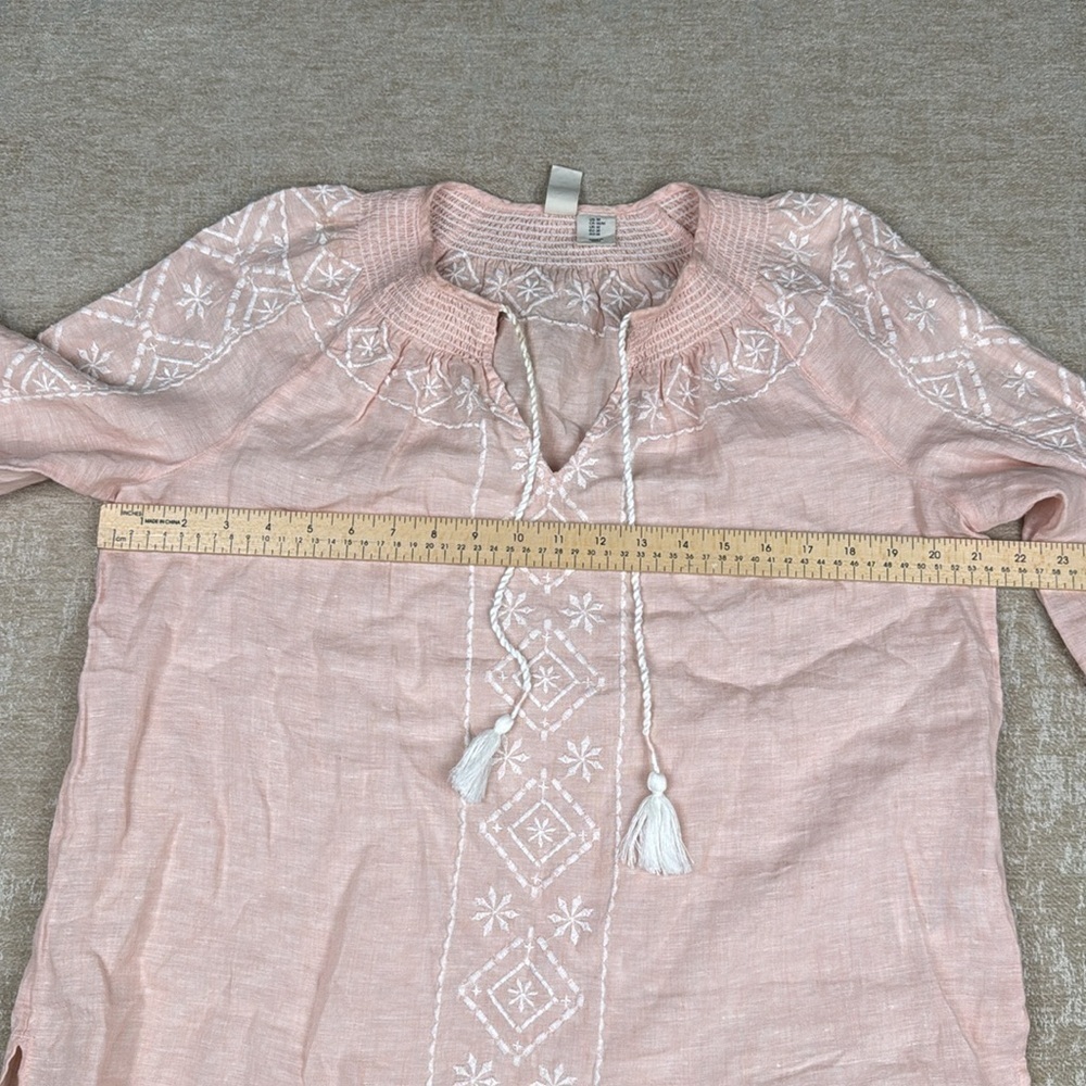 Joie Pink Blush Embroidered Popover Tunic Top - Picture 4 of 8